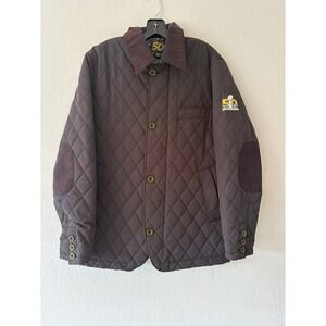 BDA Men's Super Bowl 50 Limited Edition Quilted Elbow Patch Jacket w/Hoodie XS